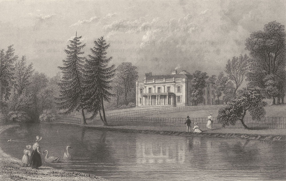 ESSEX. Moor Hall Near Harlow. (Bartlett/Wright) 1834 old antique print picture